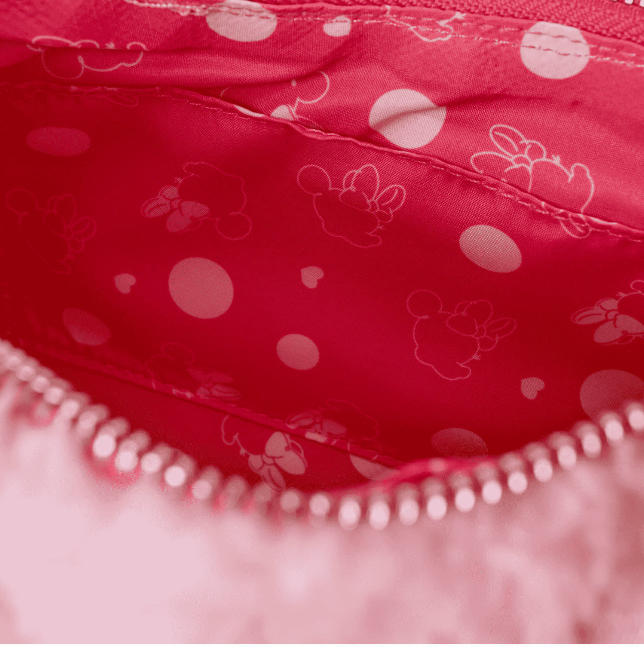 Minnie Mouse Exclusive Hearts Strawberry Scented Sherpa Crossbody Bag