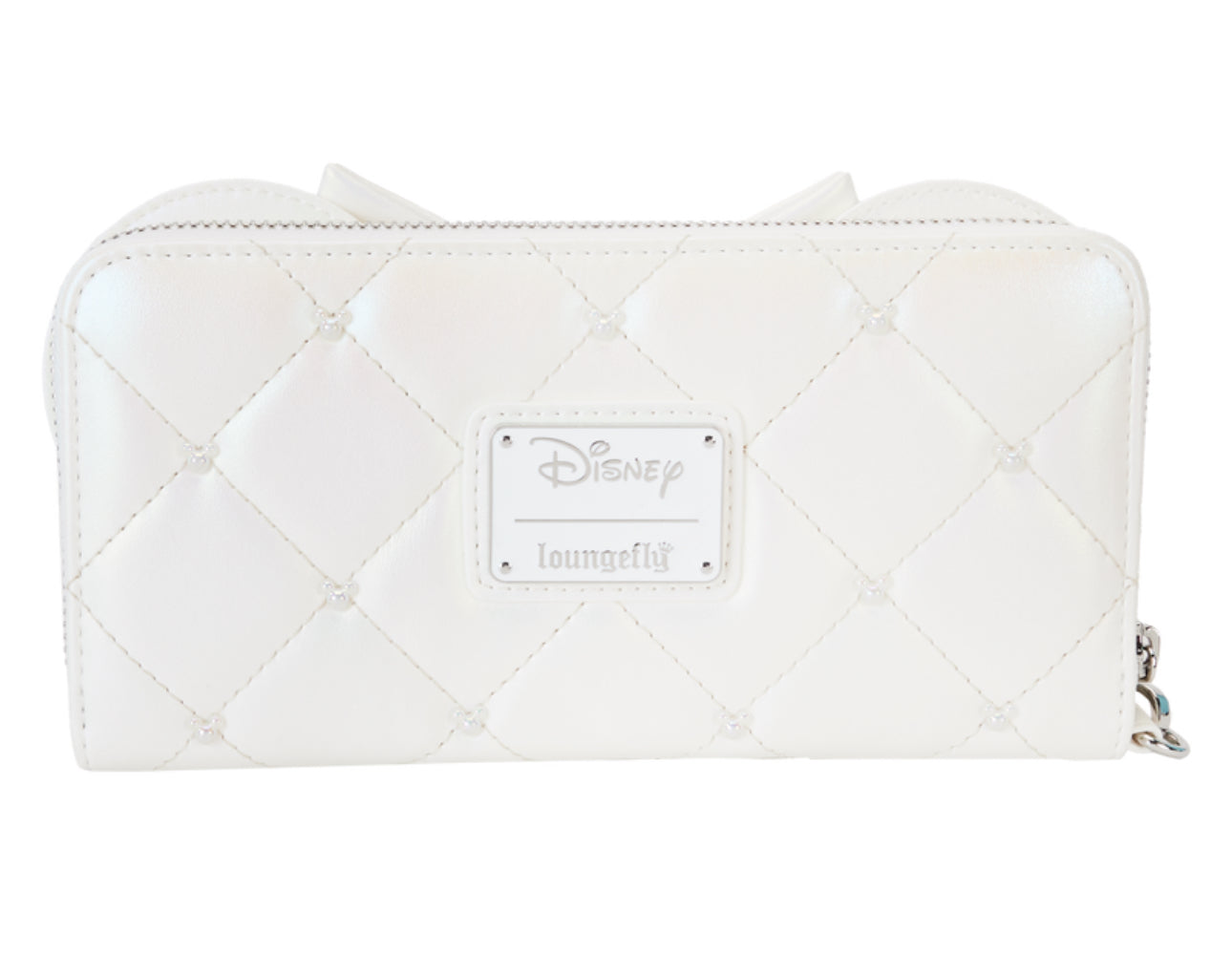 Minnie Mouse Iridescent Wedding Zip Around Wristlet Wallet