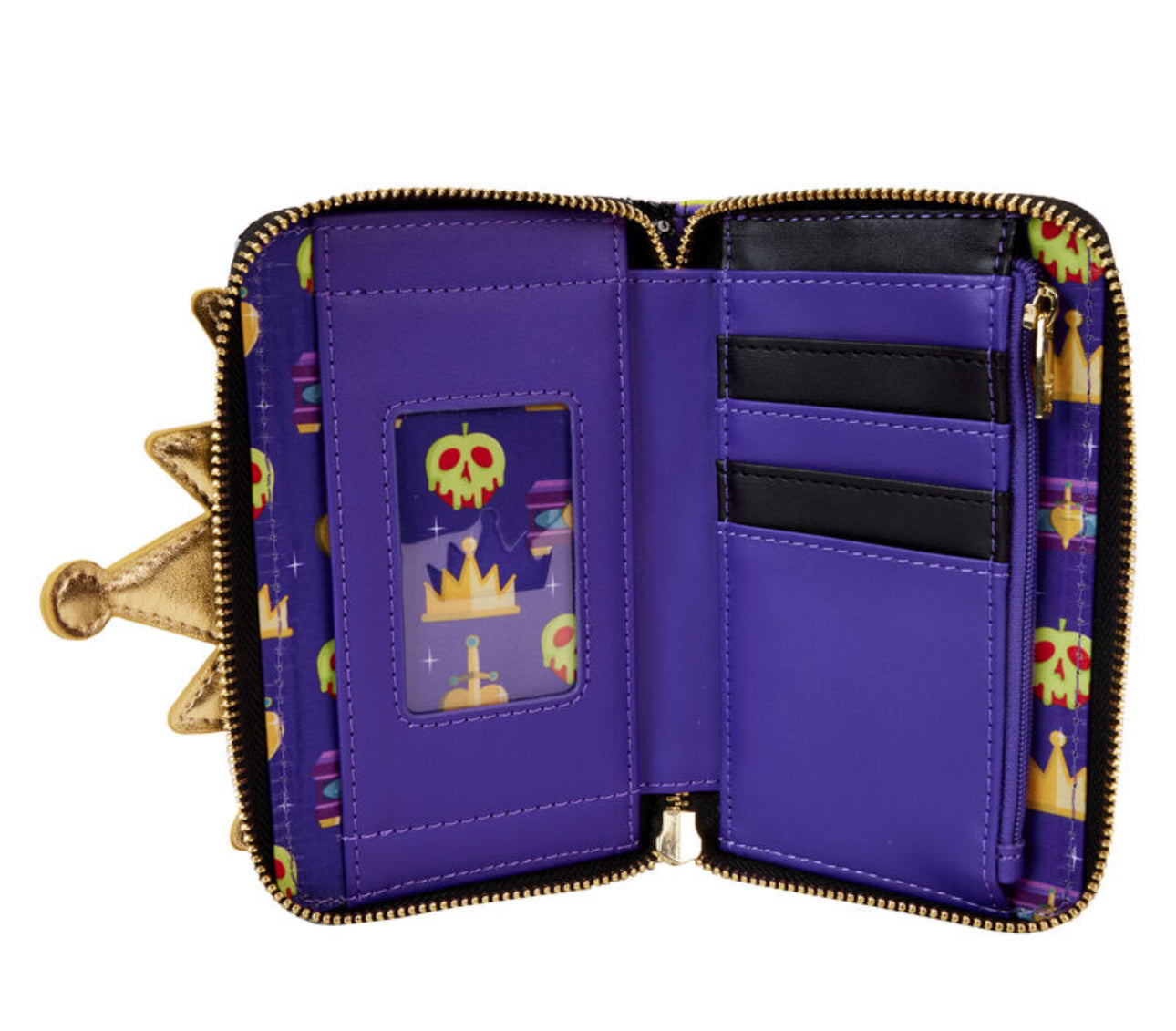 Snow White Evil Queen Exclusive Sequin Cosplay Zip Around Wallet