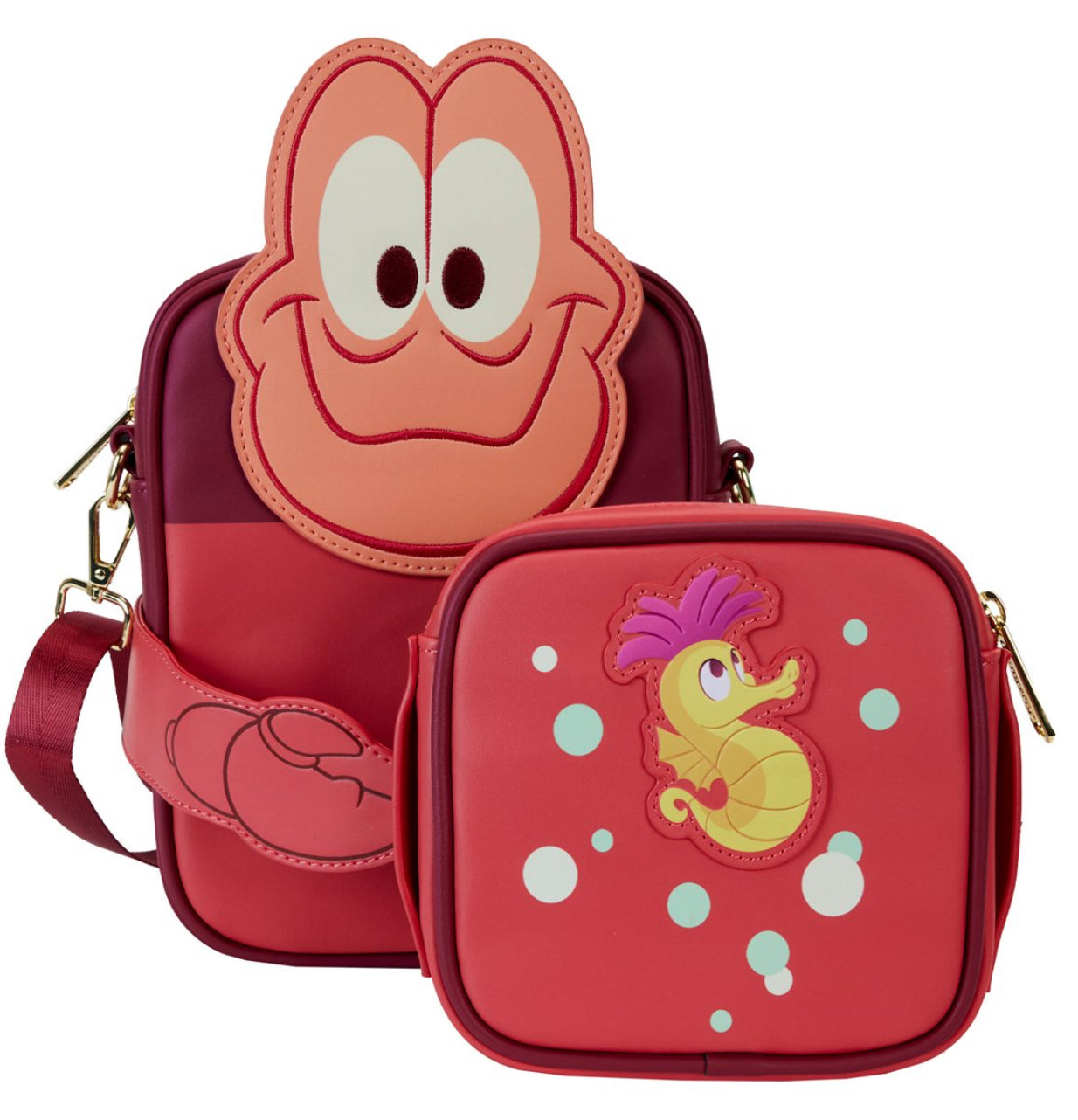 The Little Mermaid 35th Anniversary Sebastian Crossbuddies® Cosplay Crossbody Bag with Coin Bag