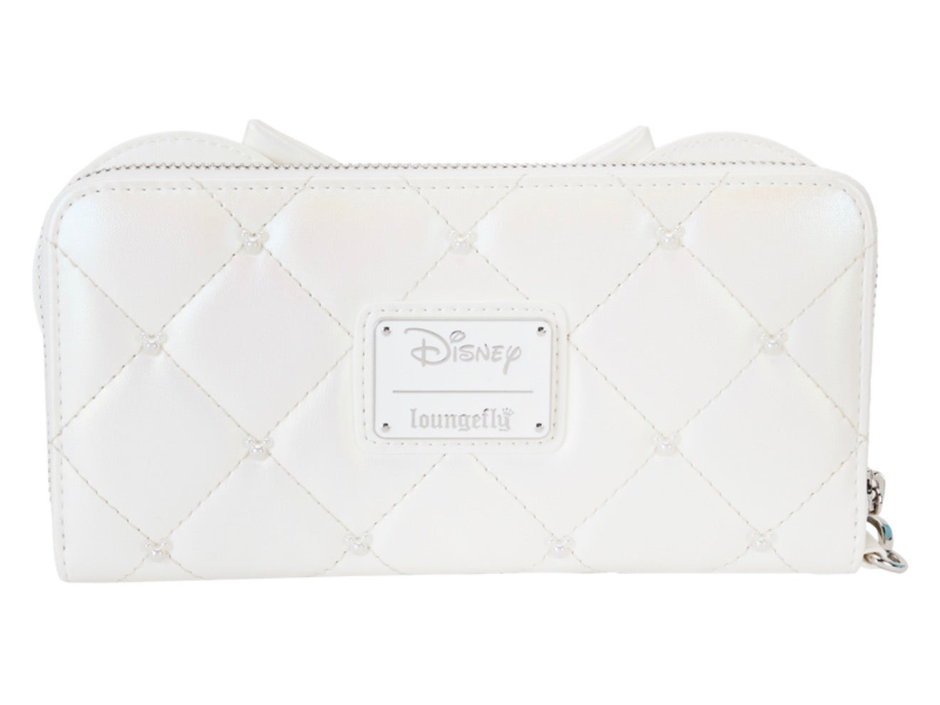 Minnie Mouse Iridescent Wedding Zip Around Wristlet Wallet