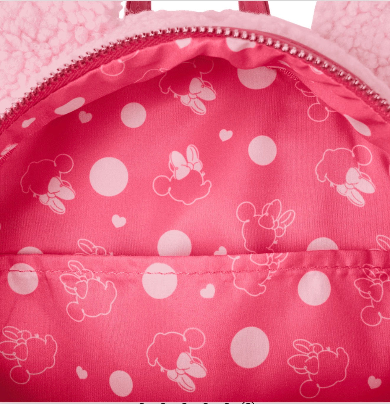 Minnie Mouse Exclusive Hearts Strawberry Scented Sherpa Mini Backpack