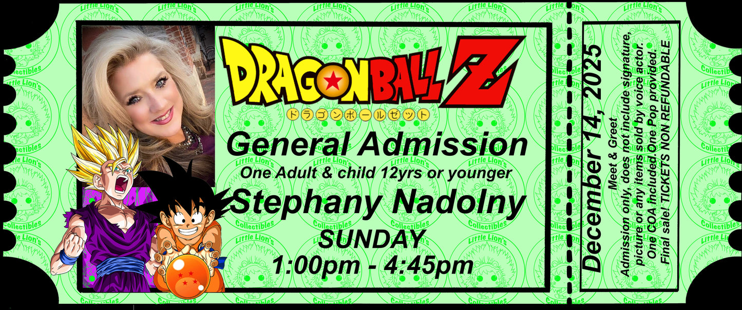 General admission SUNDAY ONLY!