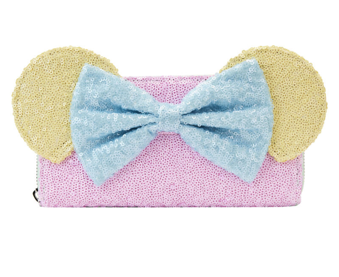 Minnie Mouse Pastel Sequin Zip Around Wallet
