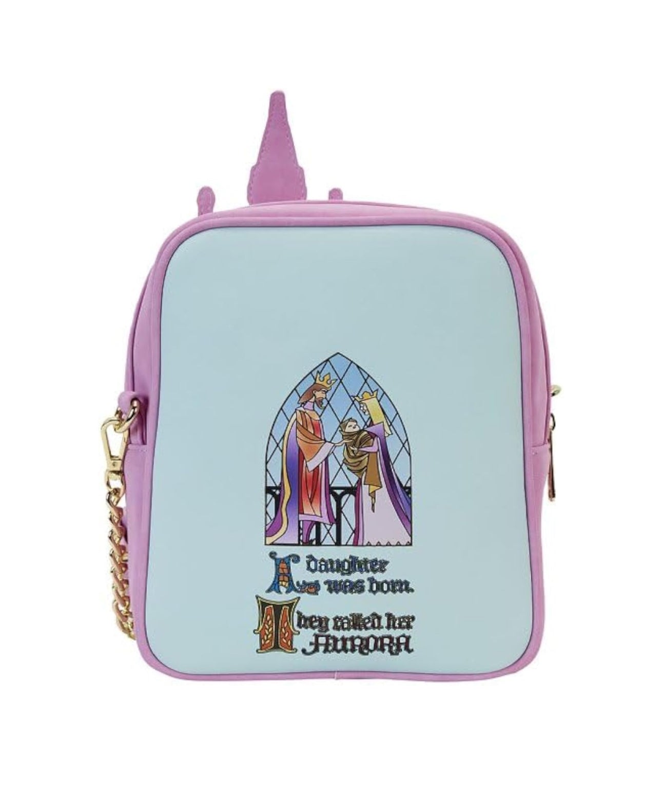 Sleeping Beauty Castle Three Good Fairies Stained Glass Crossbody Bag