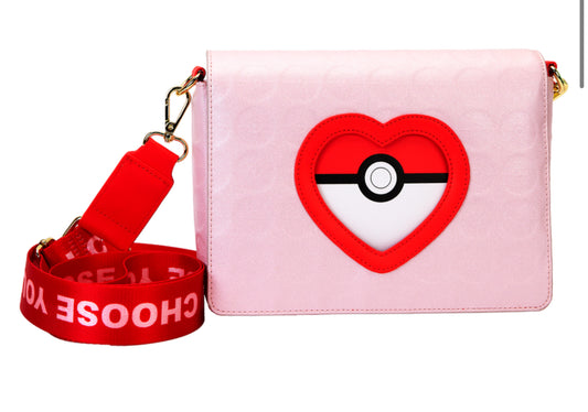 Pokemon Exclusive I Choose You Hearts Crossbody Bag