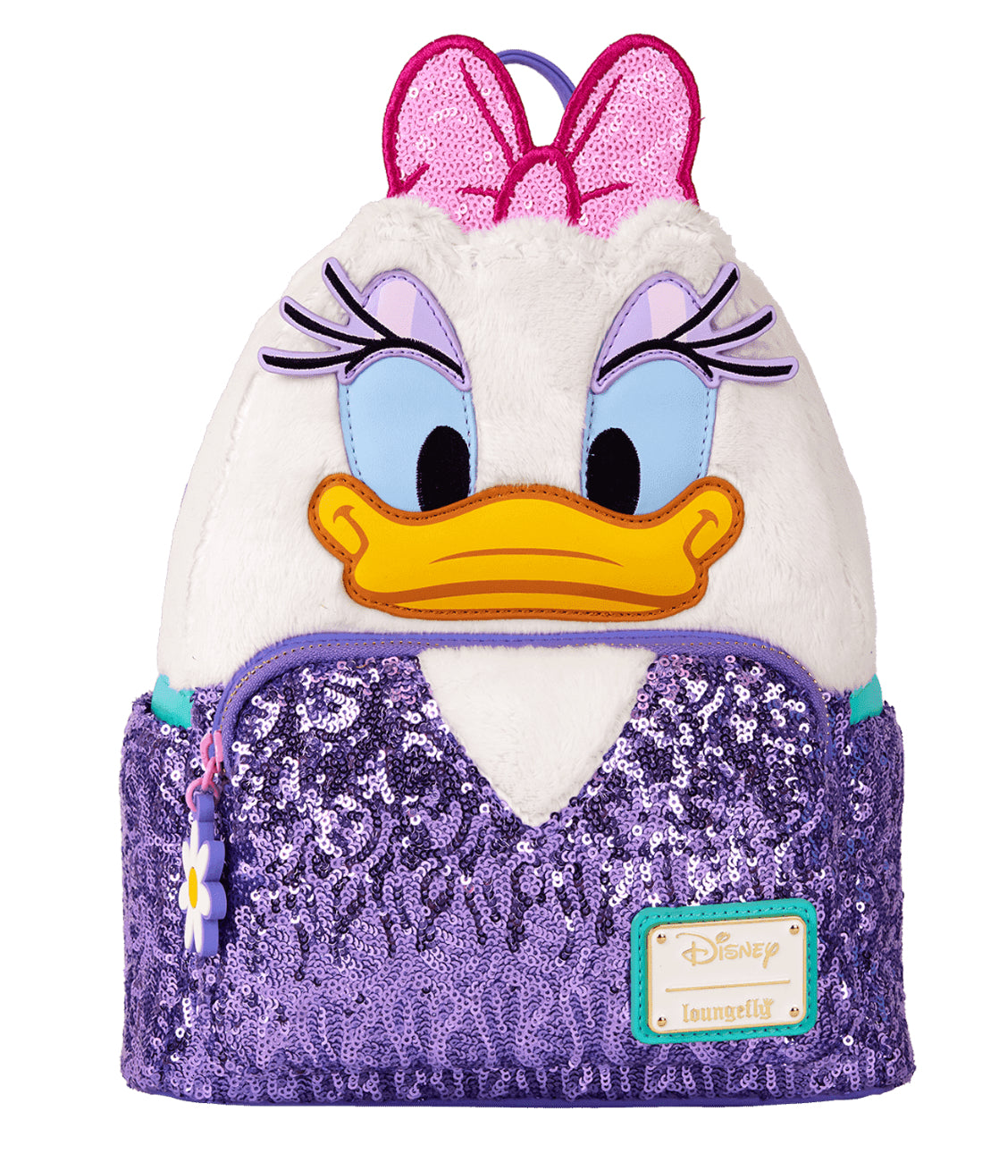 Daisy Duck 85th Anniversary Sequin Plush Cosplay Mini Backpack