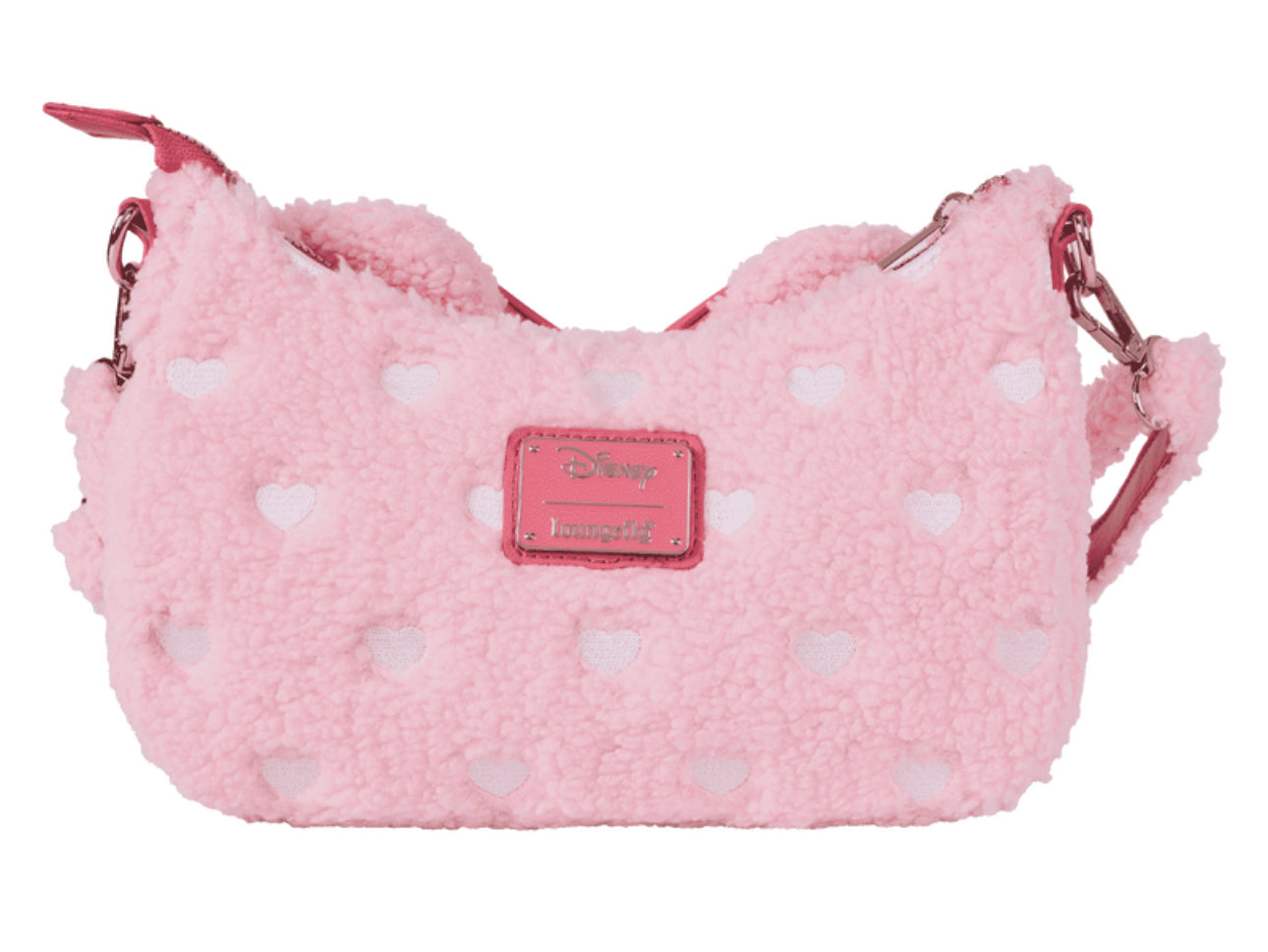 Minnie Mouse Exclusive Hearts Strawberry Scented Sherpa Crossbody Bag