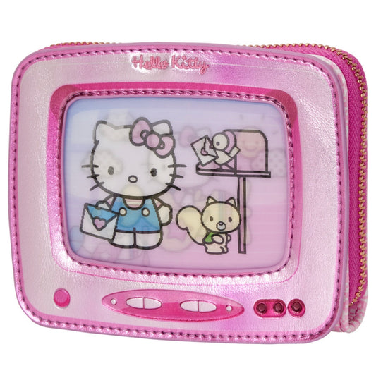 Sanrio Exclusive Hello Kitty Vintage TV Lenticular Zip Around Wallet