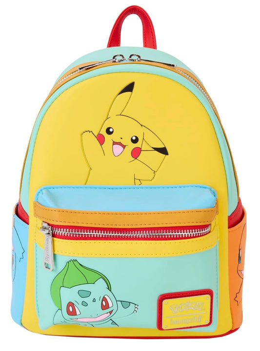Pokemon Color Block Starters Mini Backpack