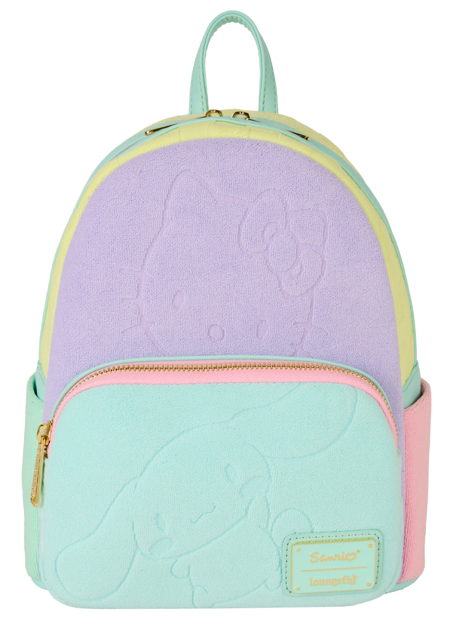 SDCC Limited Edition Hello Kitty & Friends Color Block Terry Cloth Mini Backpack