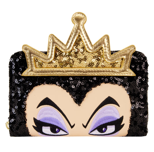 Snow White Evil Queen Exclusive Sequin Cosplay Zip Around Wallet