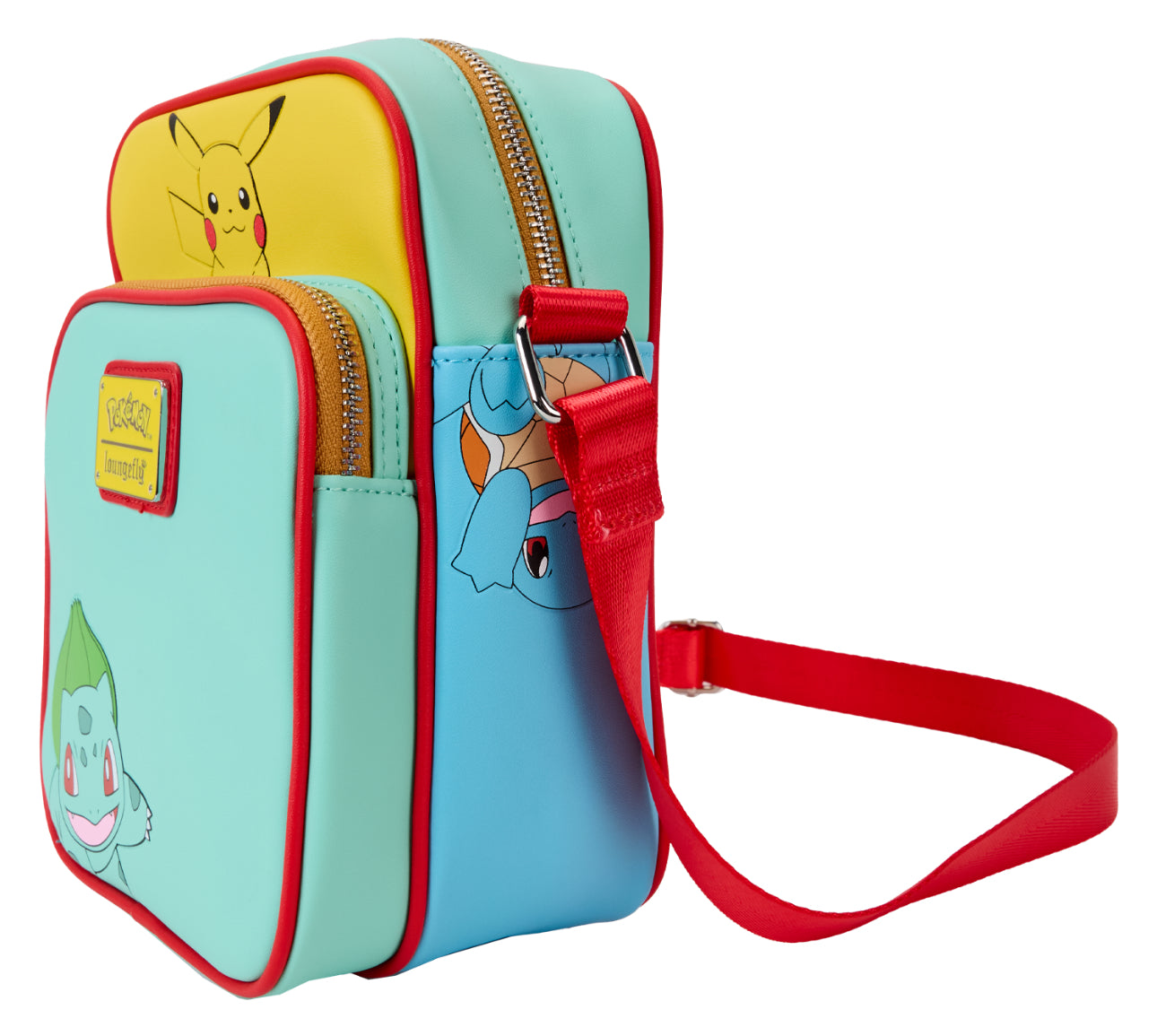 Pokemon Color Block Starters Crossbody Bag