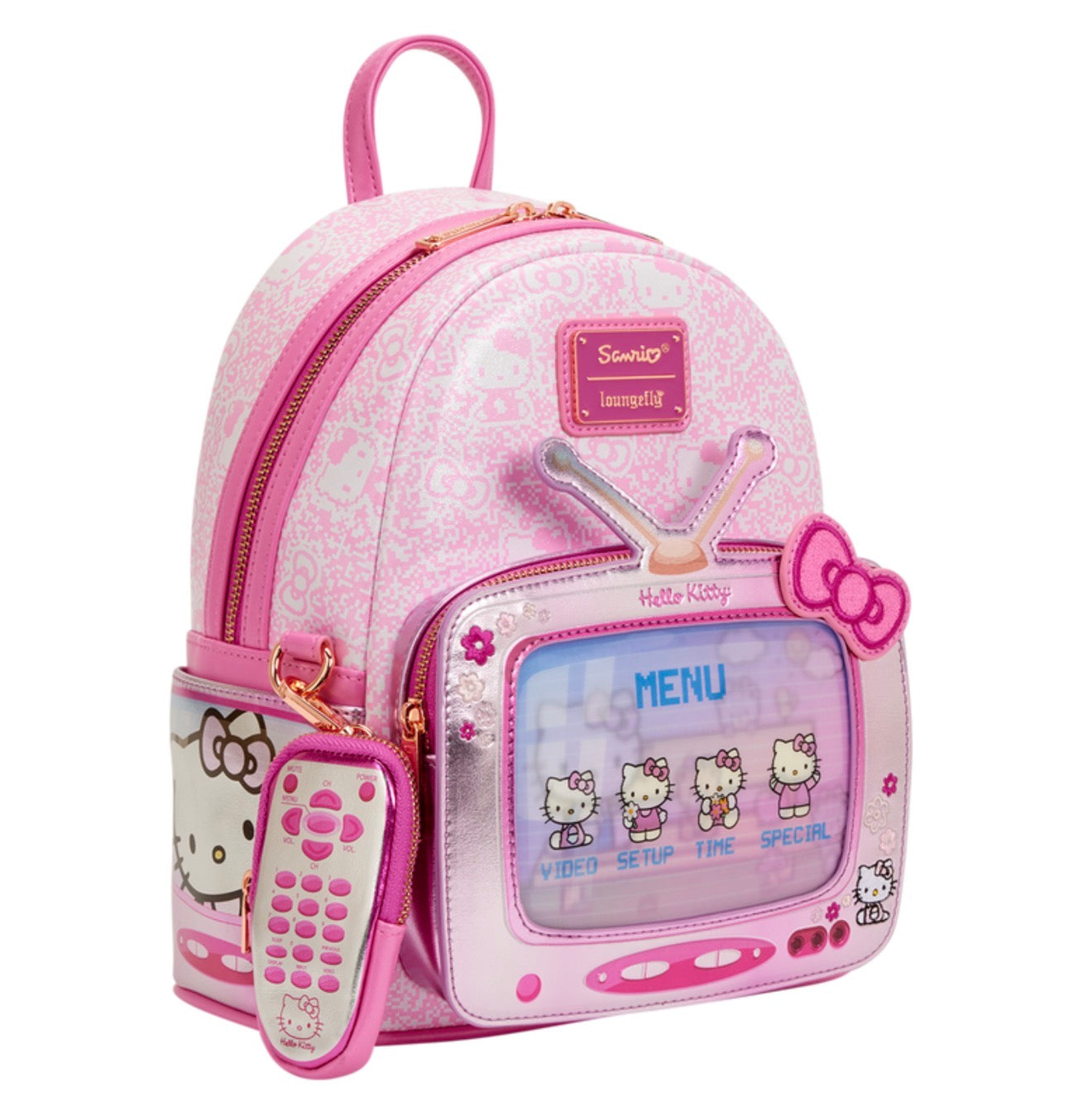Sanrio Exclusive Hello Kitty Vintage TV Lenticular Mini Backpack with Coin Bag