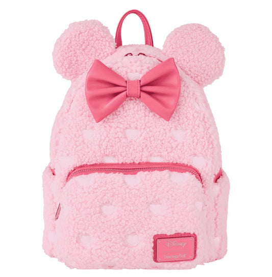 Minnie Mouse Exclusive Hearts Strawberry Scented Sherpa Mini Backpack