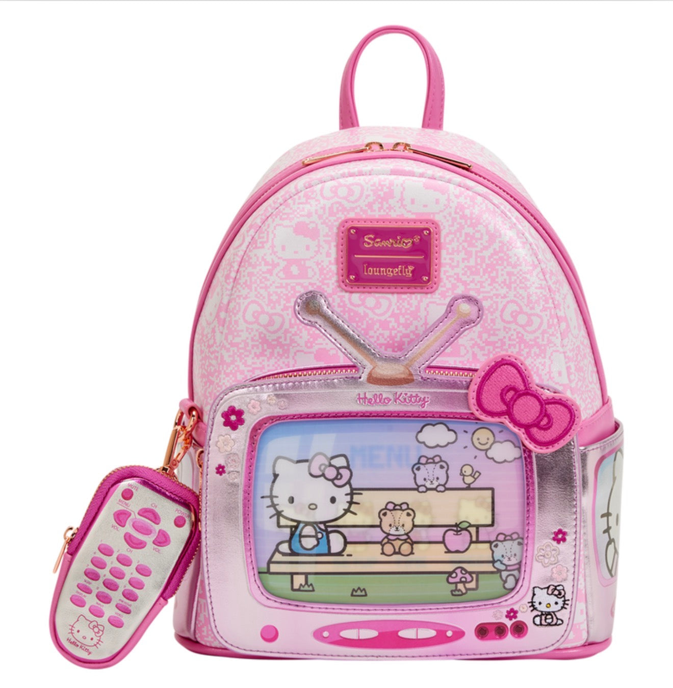 Sanrio Exclusive Hello Kitty Vintage TV Lenticular Mini Backpack with Coin Bag