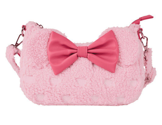 Minnie Mouse Exclusive Hearts Strawberry Scented Sherpa Crossbody Bag