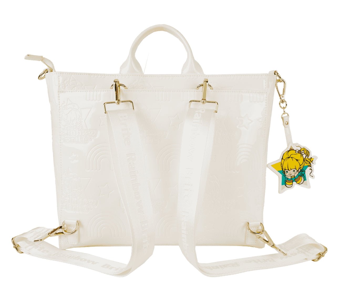 Rainbow Brite Iridescent Convertible Backpack & Tote Crossbody Bag