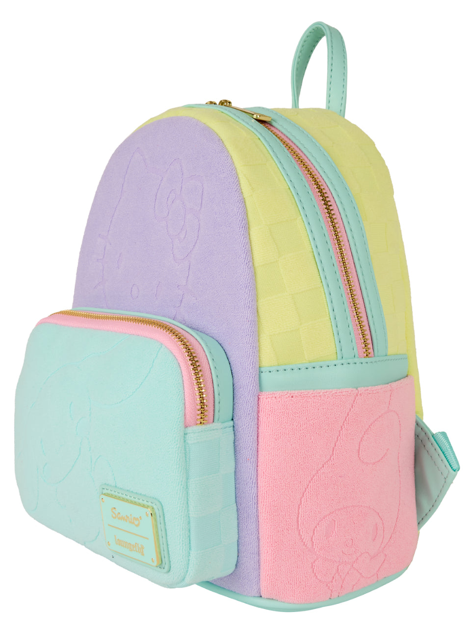SDCC Limited Edition Hello Kitty & Friends Color Block Terry Cloth Mini Backpack