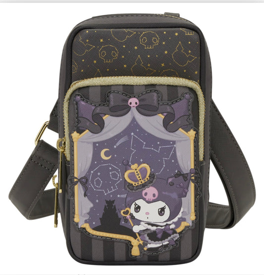 Sanrio Kuromi 20th Anniversary Cell Phone Crossbody Bag with Coin Bag