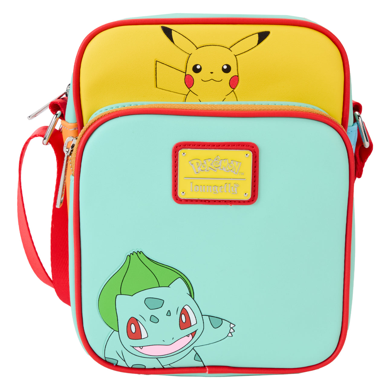 Pokemon Color Block Starters Crossbody Bag